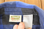 Vintage 1990s Five Brother Blue Plaid Flannel Button Up Shirt Men's L