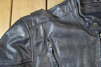 Vintage 1990s Leather Motorcycle Padded Biker Jacket