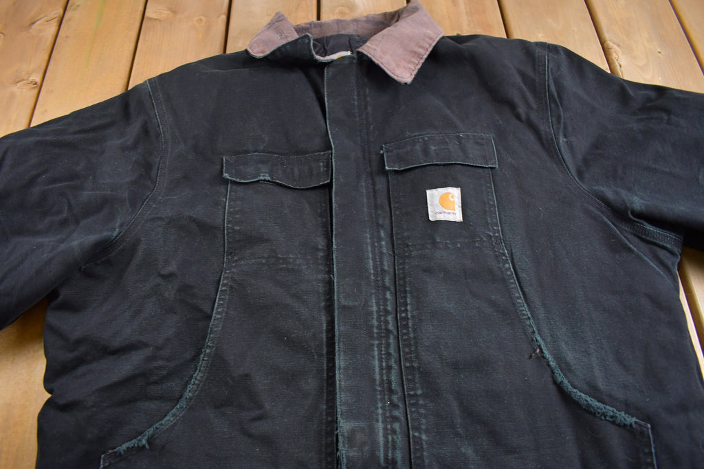 Vintage 1990s Traditional Carhartt Work Coat  Workwear  Vintage Carhartt  Distressed Carhartt