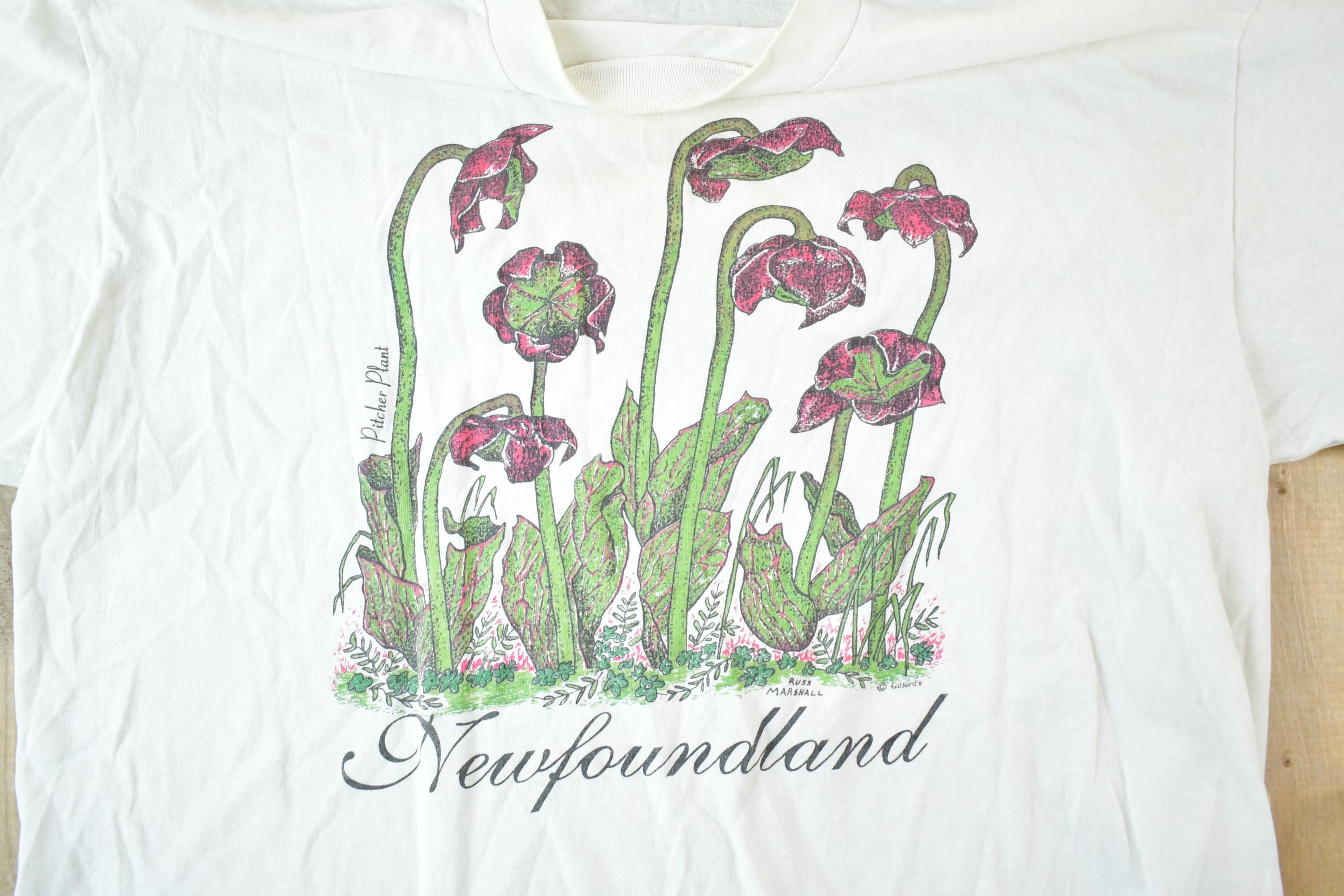 Vintage 1990s Newfoundland Pitcher Plant Souvenir T-Shirt Mens L