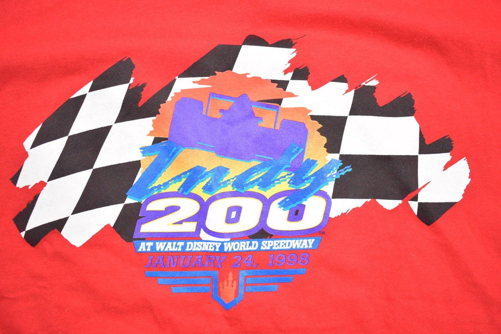 Vintage 1990s Disney Speedway Indy 200 1998 Promo T-Shirt  90s Graphic Tee  Vintage Disney  Made In USA  90s Disney Tee  Disney Sports