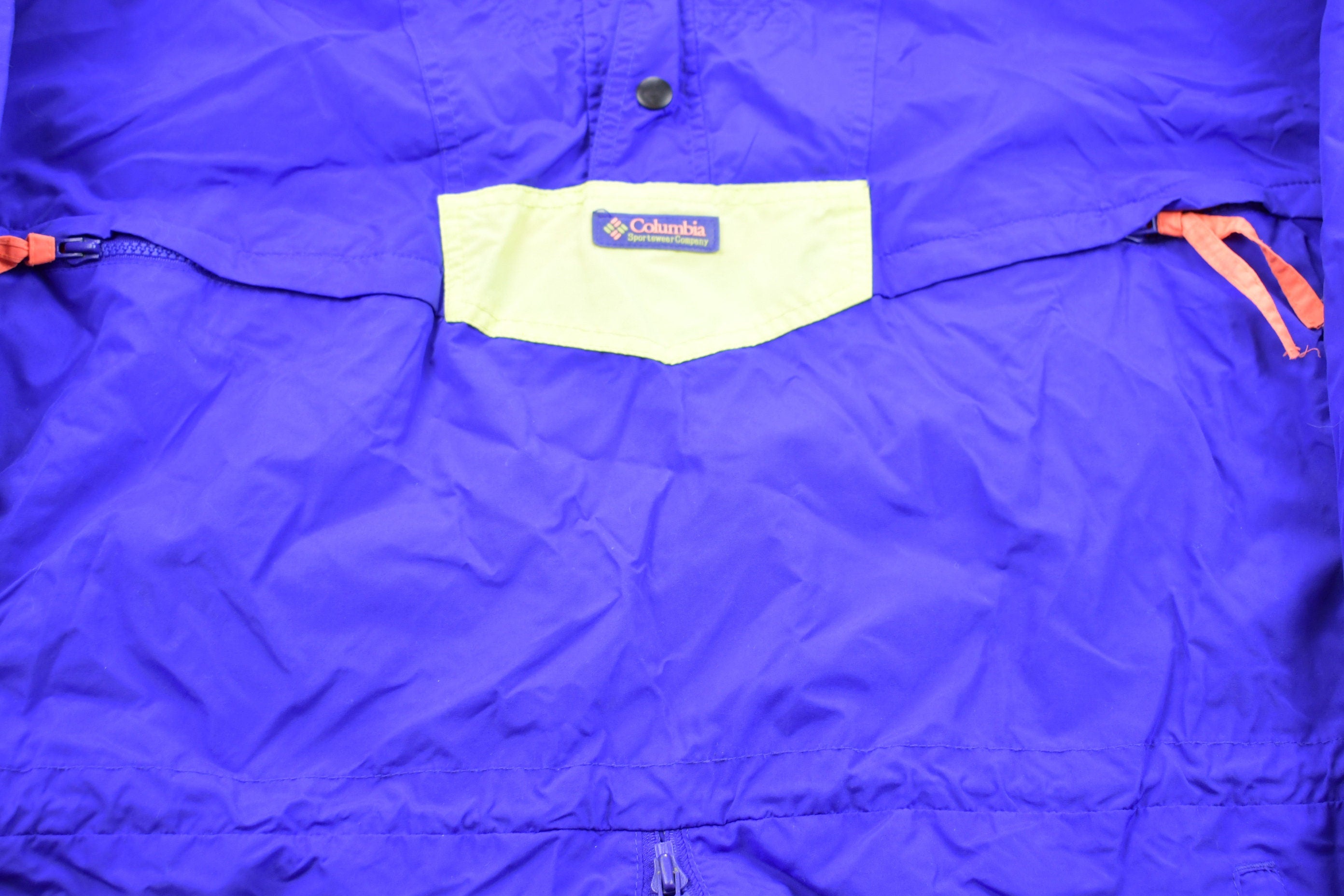 Vintage 1990s Columbia Quarter Zip Windbreaker Jacket