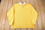 Vintage 1990s Polo By Ralph Lauren Embroidered Small Pony Rugby Sweater
