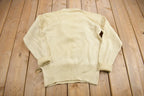 Vintage 1950s 100% Wool Collegiate Varsity Style Knit Sweater "LV" True Vintage Made In USA