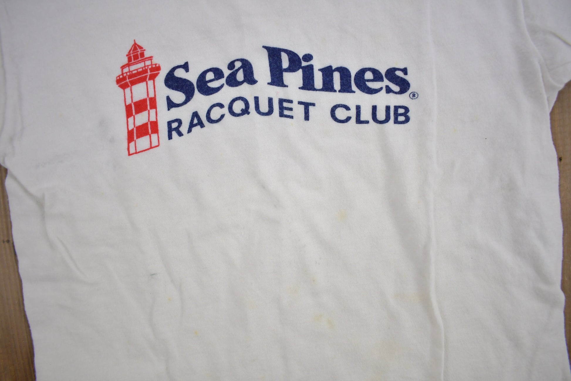 Vintage 1970s Sea Pines Racquet Club Graphic Champion T Shirt