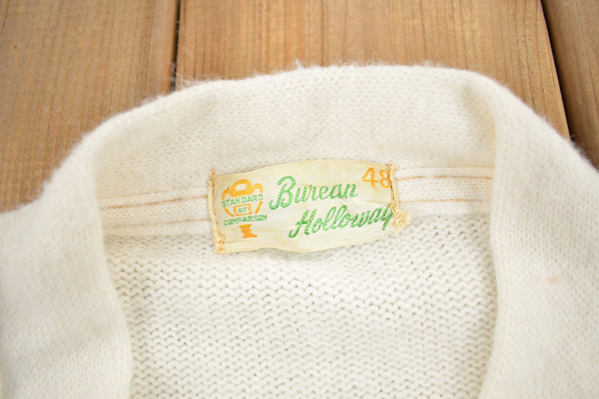 Vintage 1971 100% Wool Collegiate Varsity Style Knit Sweater Athletic True Vintage