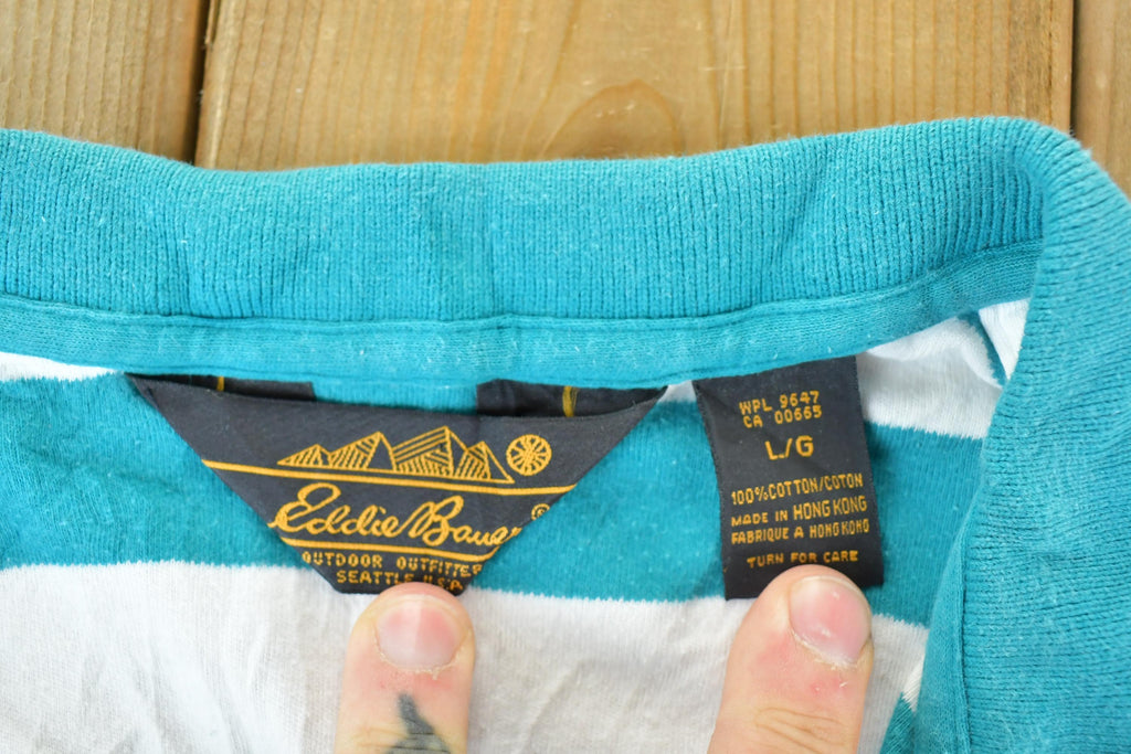 Vintage 1990s Eddie Bauer Button Up Polo Shirt