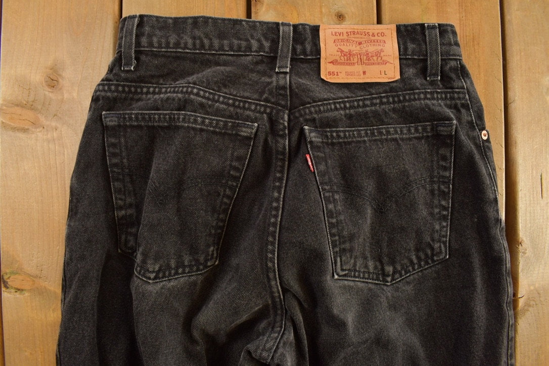 Vintage 1990s Levi's 551 Black Jeans Size 29 x 31.5