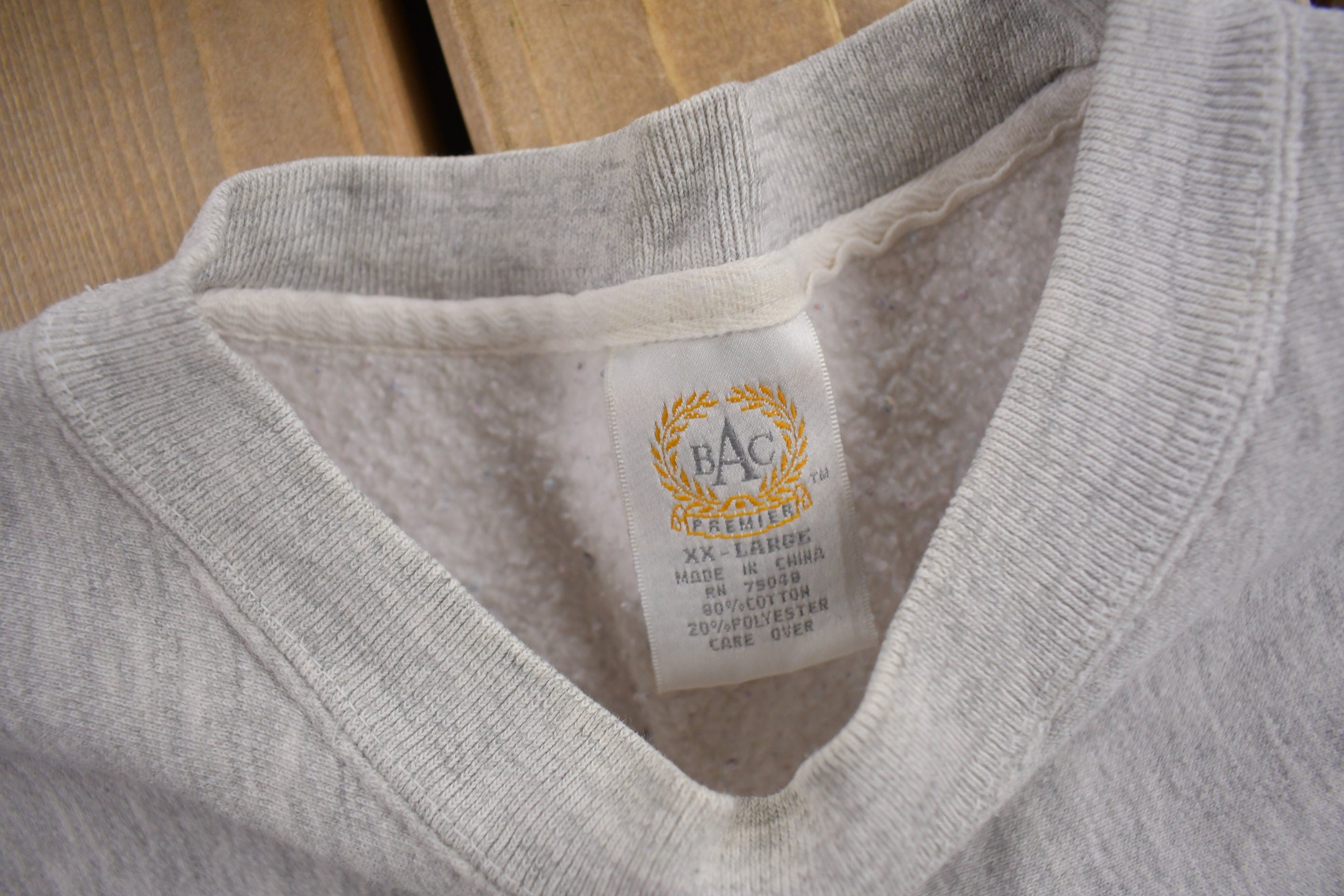 Vintage 1990s Hand Embroidered Heart Crewneck Sweatshirt