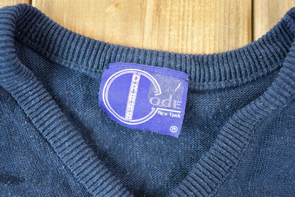 Vintage 1990s Code New York Embroidered W Knit Souvenir Sweater Vest Womens S