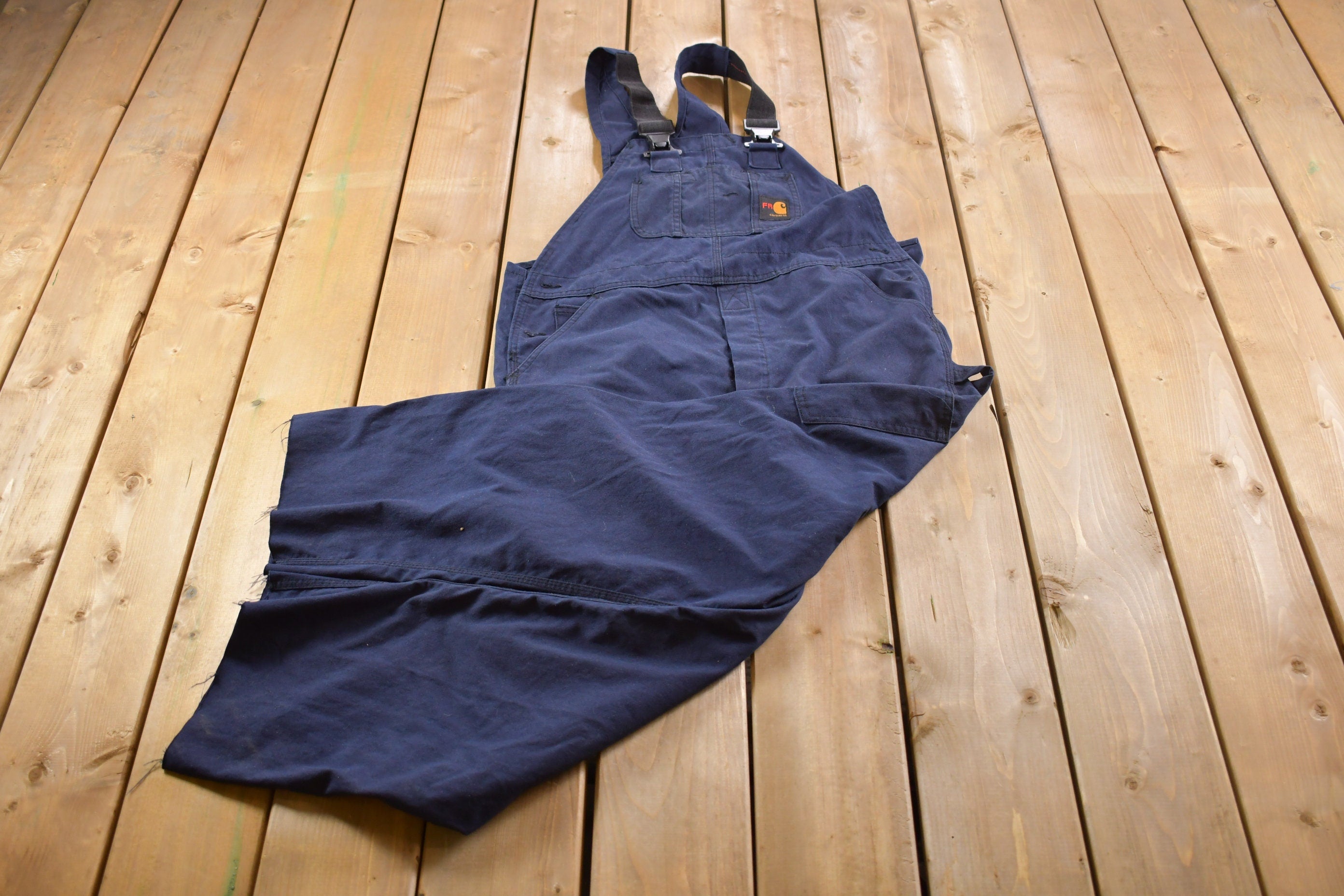 Vintage 1990s Carhartt Double Knee Canvas Overalls Size Medium