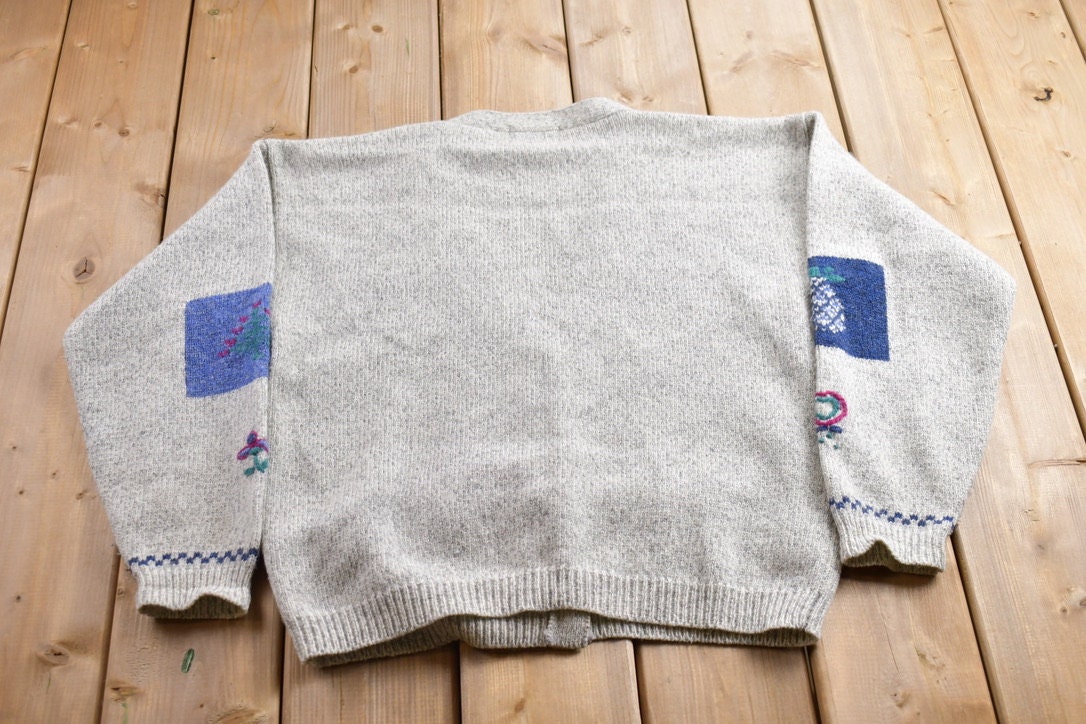 Vintage 1990s Woolrich Knitted Wool Cardigan Sweater