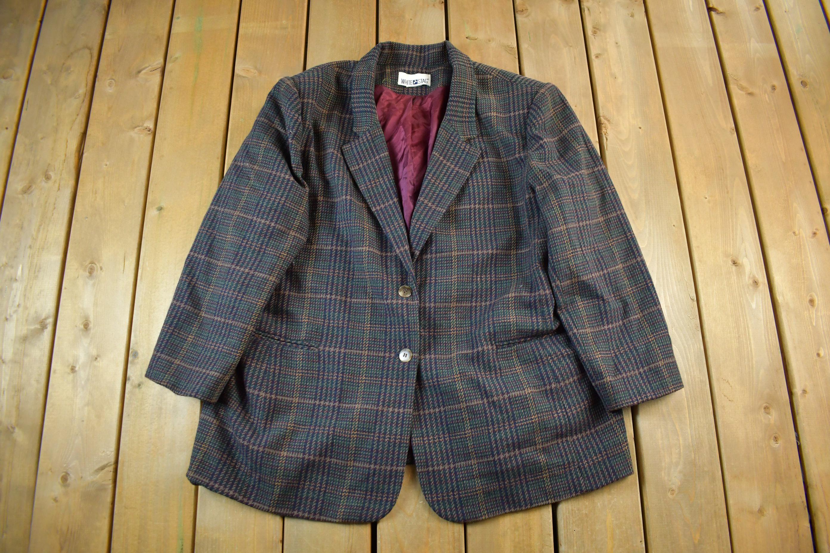 Vintage 1990s White Stag Button Up Blazer Jacket Women's Large