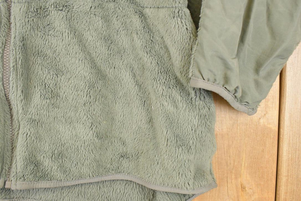 Vintage 1990s Olive Military Fleece Outdoorsman Sweater Men's XL