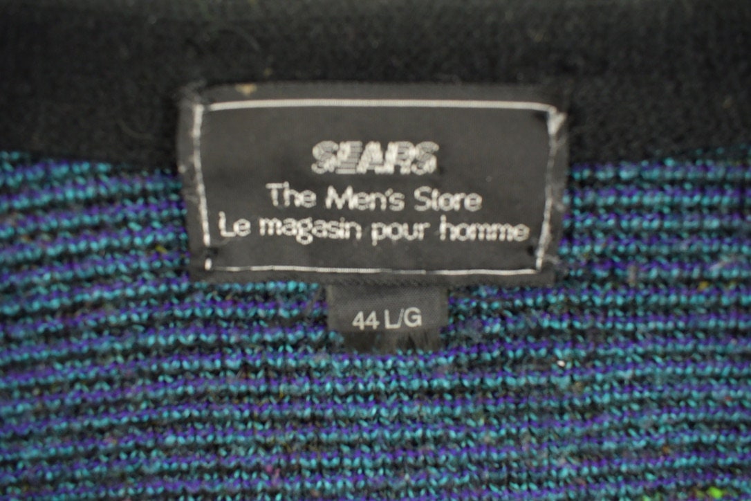 Vintage 1990s Sears Abstract Cardigan Sweater