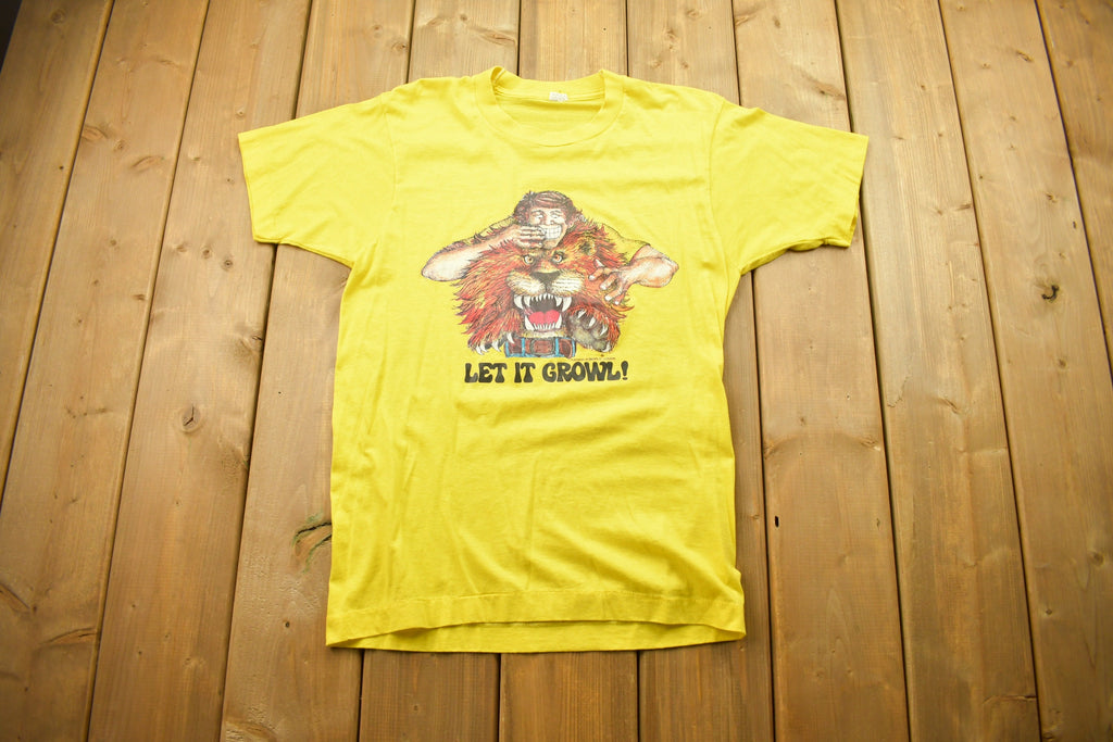 Vintage 1980s Let It Growl Novelty T Shirt