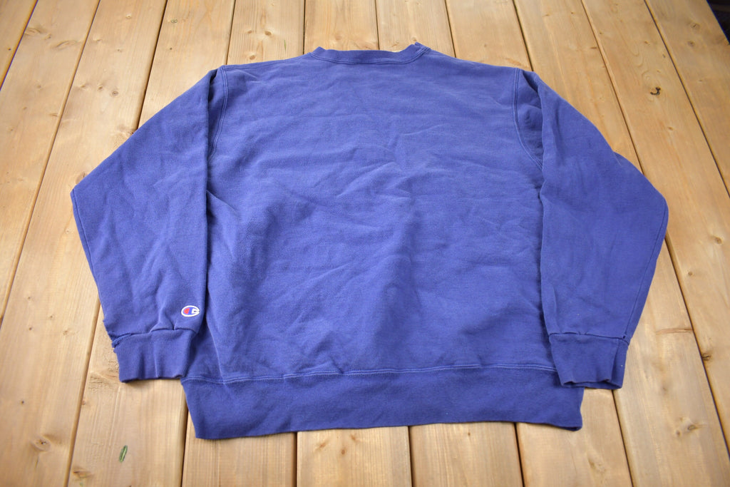 Vintage 1990s Champion Small Logo Embroidered Crewneck Sweatshirt Made In USA