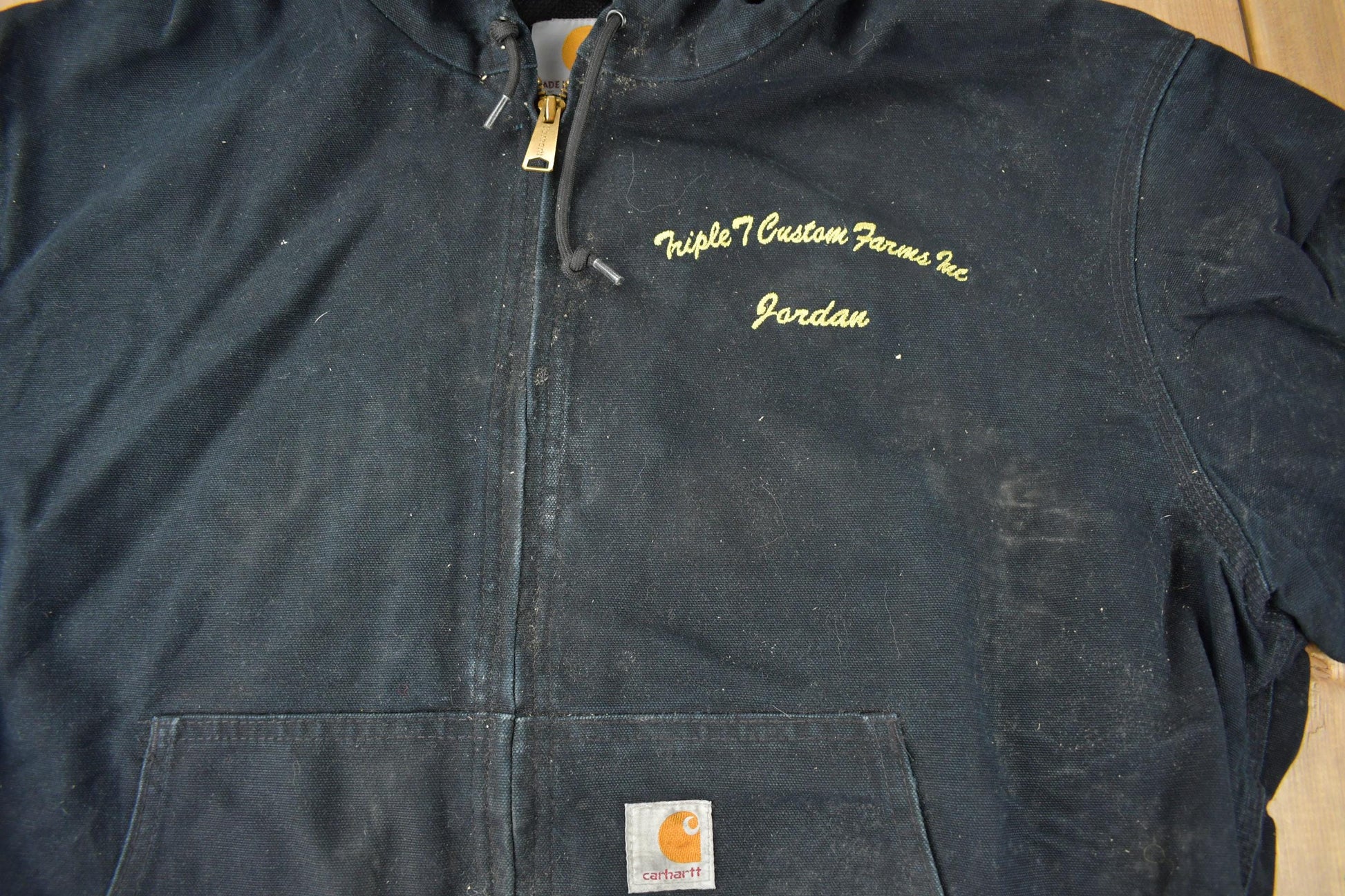Vintage Y2K Carhartt Black Cinched Active Jac Work Jacket