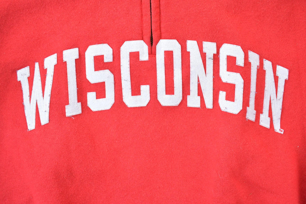 Vintage 1990s Wisconsin Jansport University Collegiate Quarter Zip Mock Neck