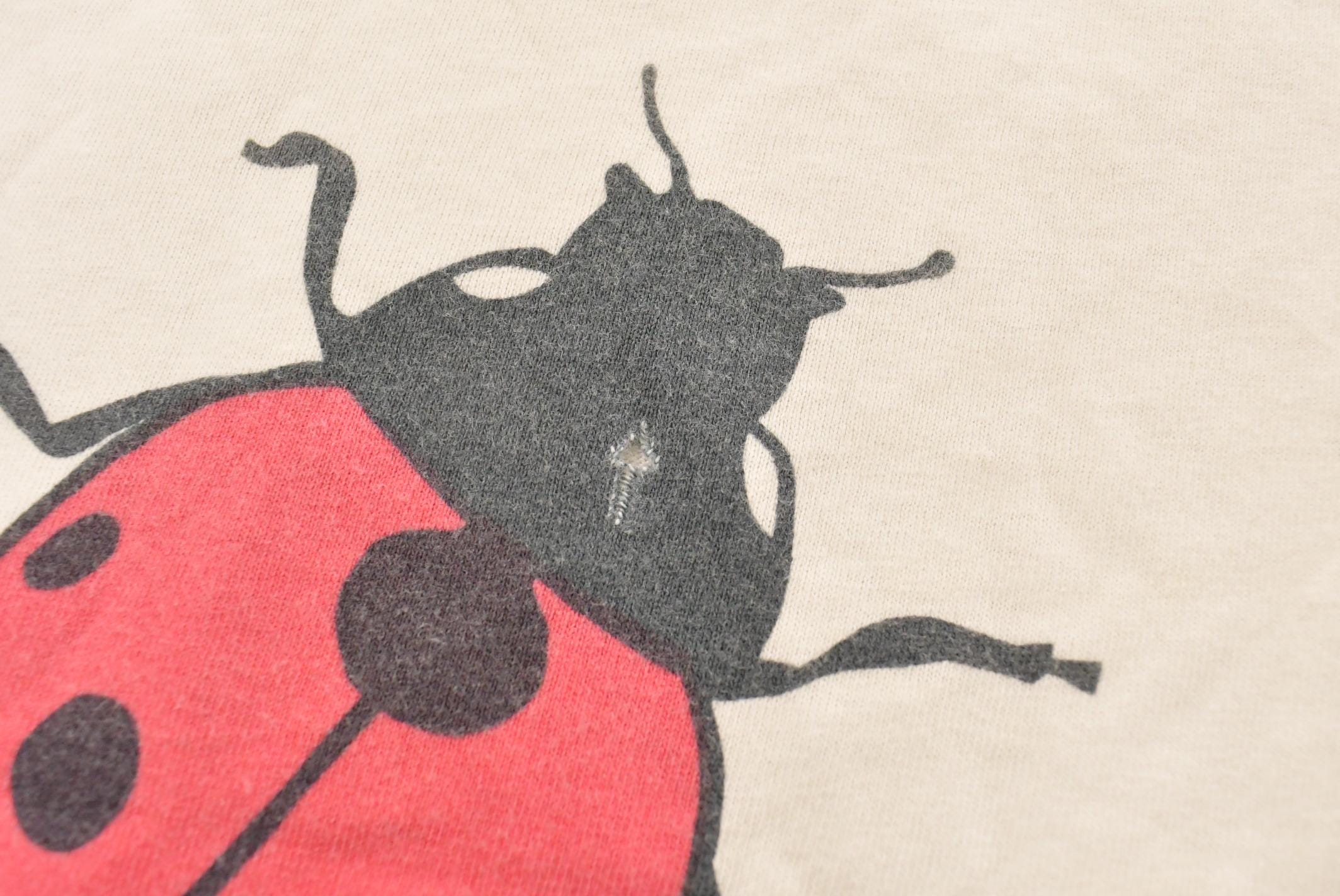 Vintage 1990s Ladybug Cartoon Sleep T-Shirt Mens XL / Animal / 90s Graphic Tee / Streetwear / Cute Grandmacore