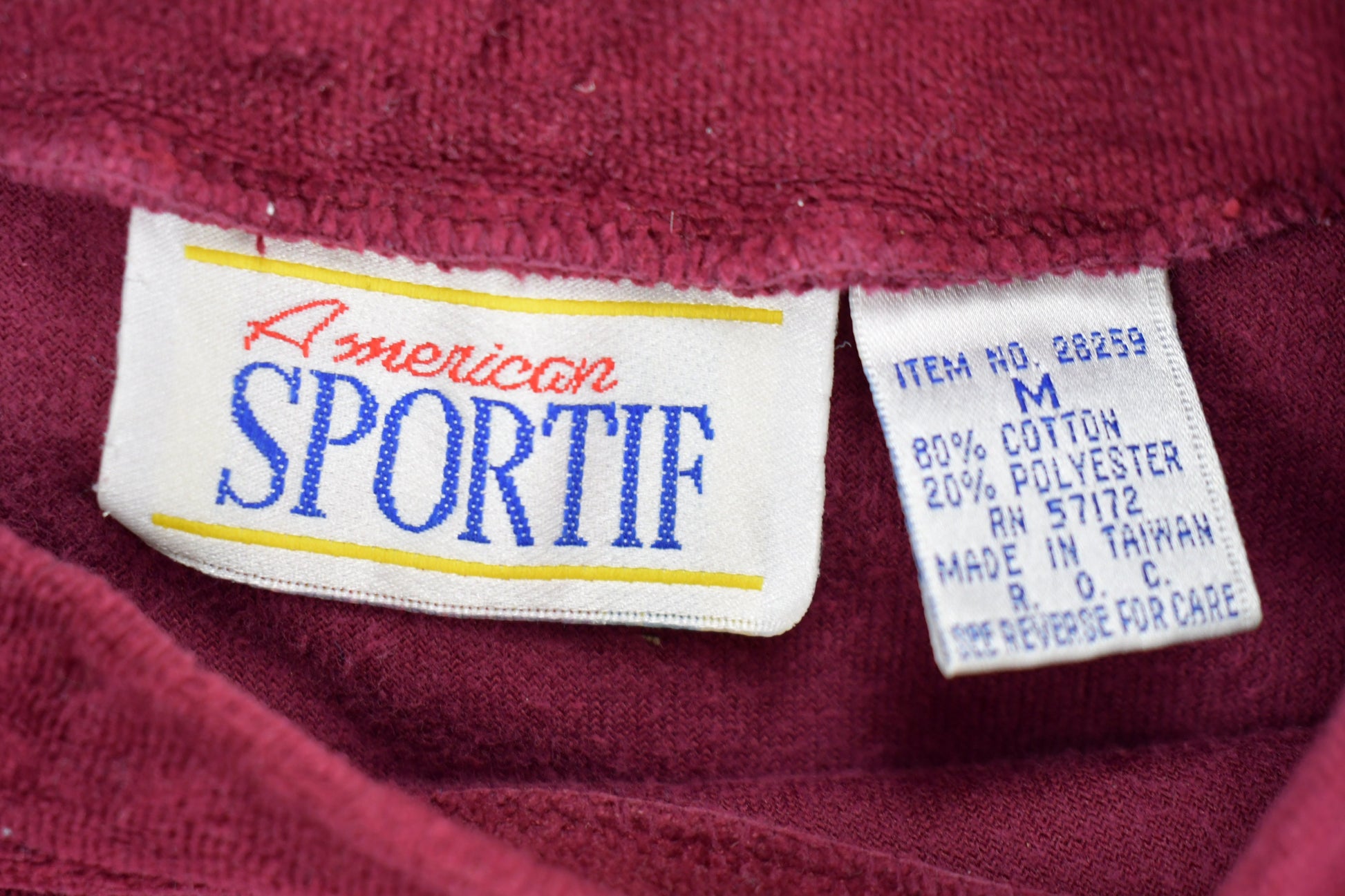 Vintage 1980s American Sportif Color Block Crewneck Sweatshirt