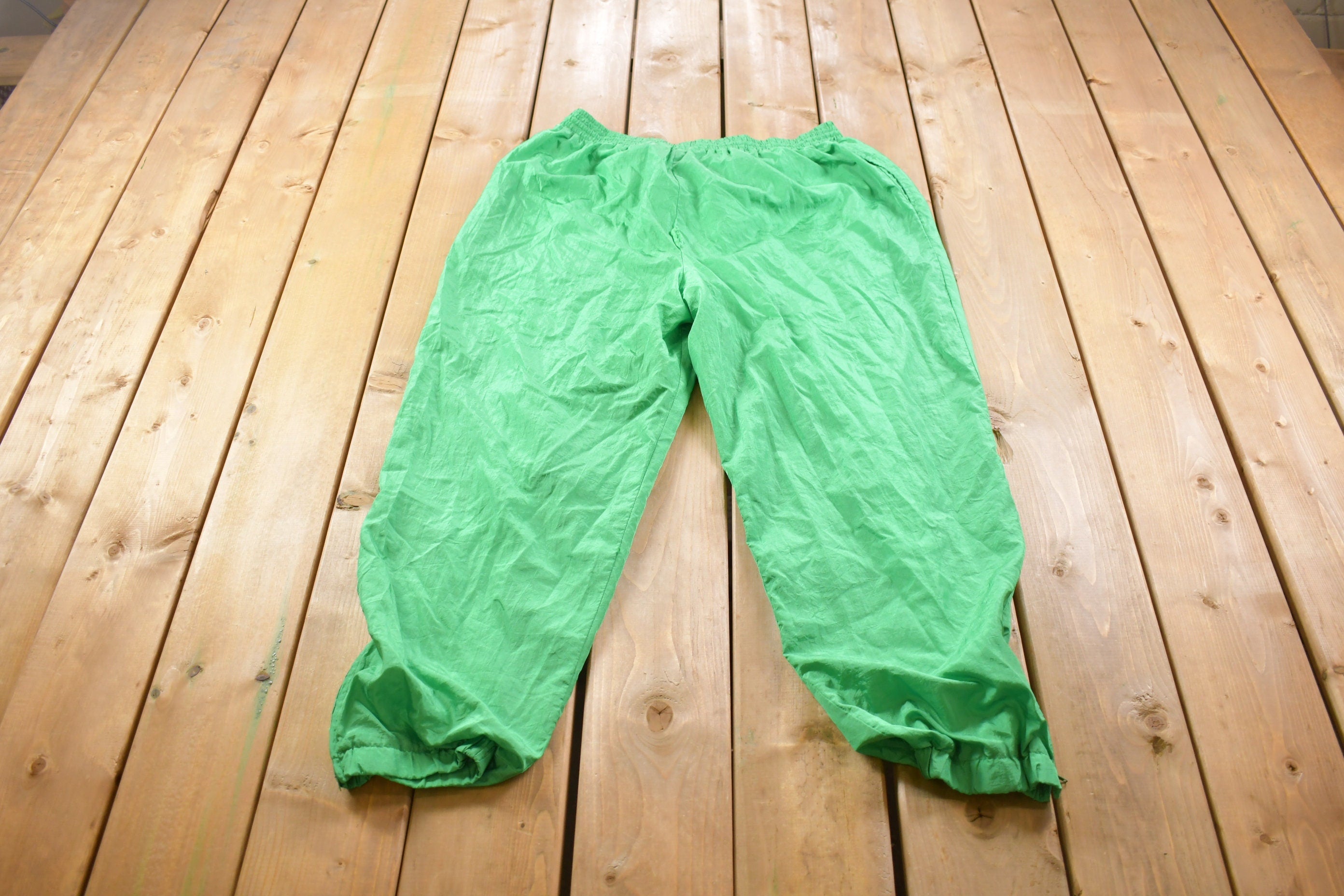 Vintage 1990s Laura Katherine Green Windbreaker & Track Pants Set