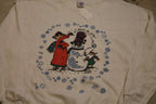 Vintage 1990s Cute Snowman Winter Theme Crewneck Sweater , 90s Holiday Crewneck , I Don't Do Jolly! , Winter Wear , Festive , Snowman