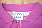 Vintage 1990s West Coast Boys Pink Button Up Polo Shirt