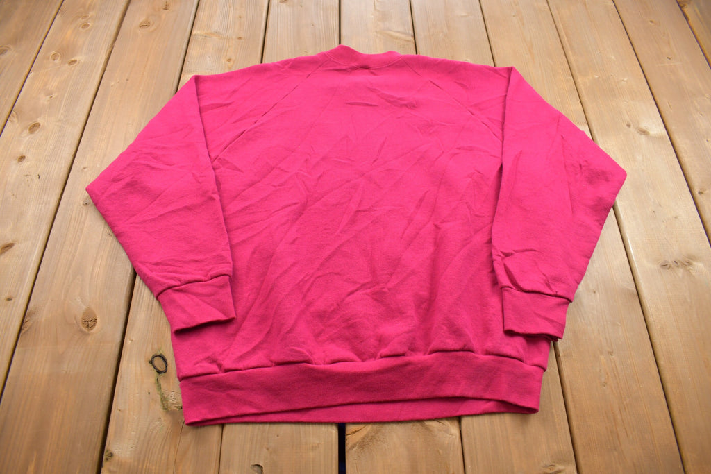 Vintage 1980s Blank Pink Raglan Crewneck Sweatshirt