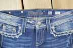 Vintage Y2K Miss Me Bedazzled Low Rise Jeans Size 26x31
