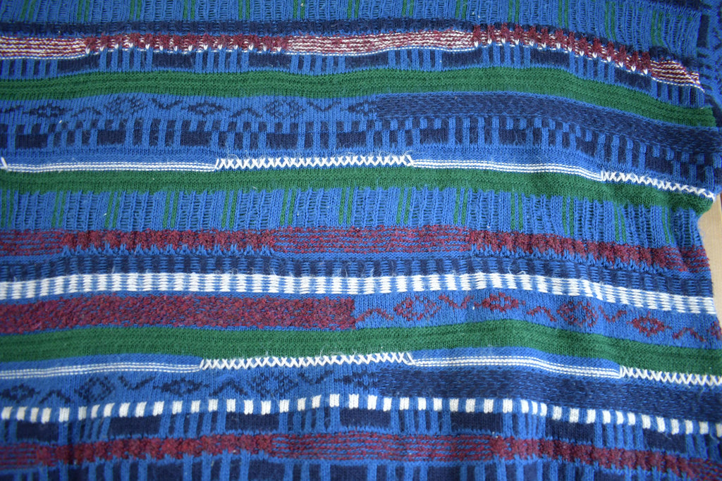 Vintage 1990s Simona Abstract Pattern Knit Crewneck Sweater Made In Italy