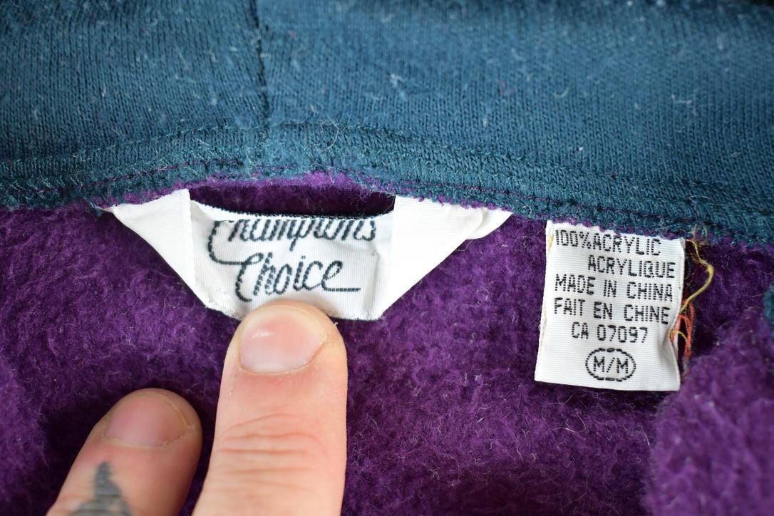 Vintage 1990s Champions Choice Hoodie Sweatshirt Mens M