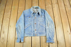 Vintage 1970s Wrangler Workwear Distressed Denim Trucker Jean Jacket XS-S