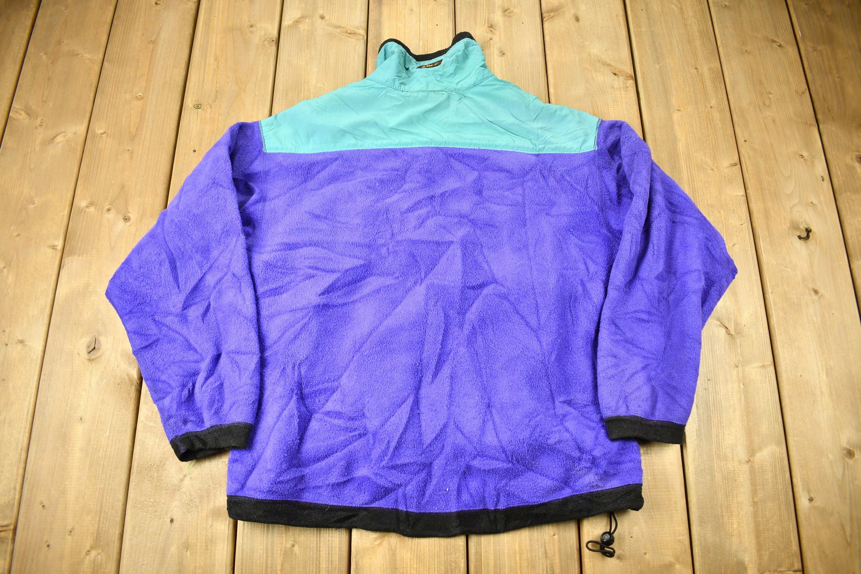 Vintage 1990s Trei Purple Full Zip Fleece Sweater  Sportswear  90s Sweater  Streetwear  Athleisure  Hiking  Outdoorsman