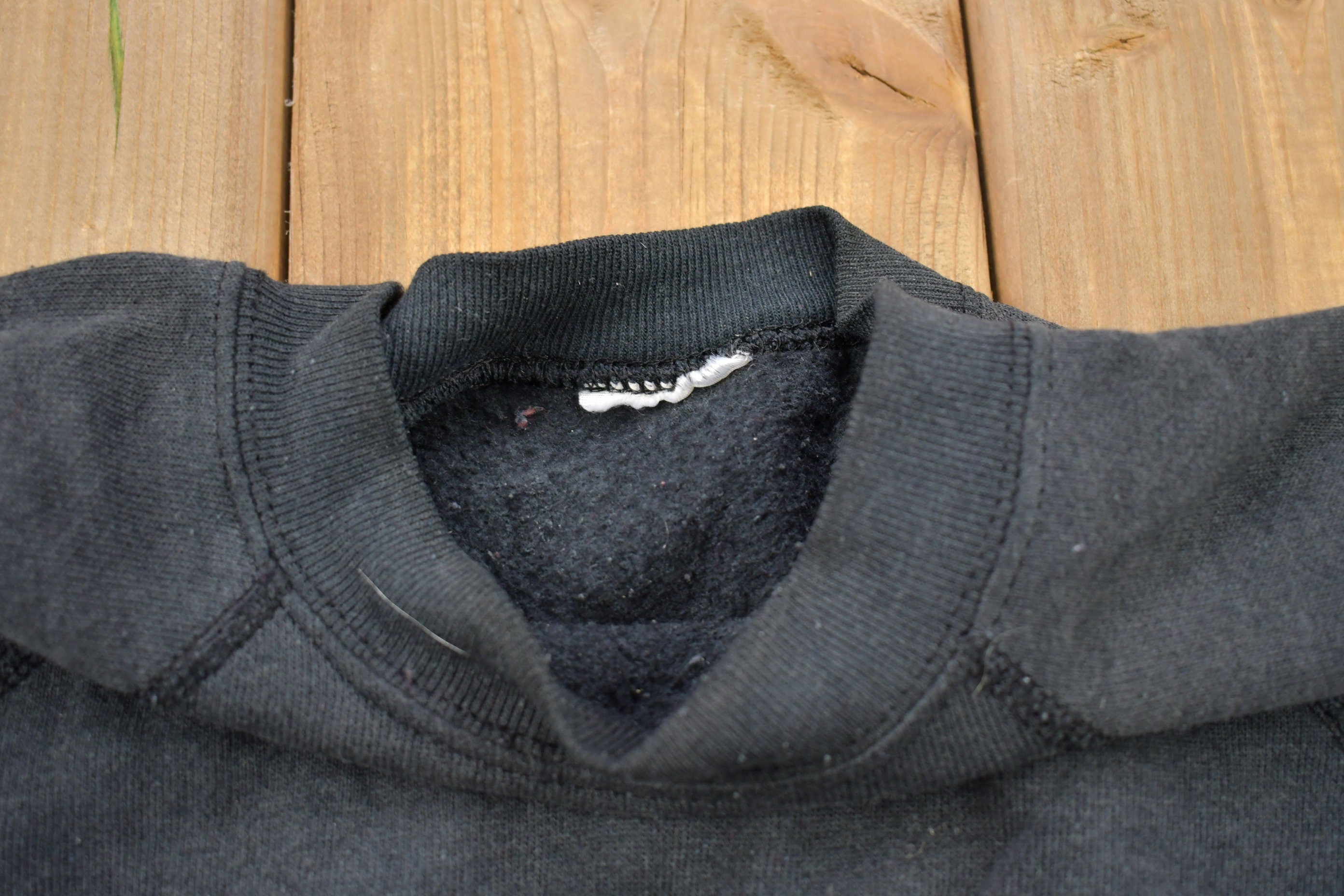 Vintage 1990s Blank Black Crewneck Sweatshirt