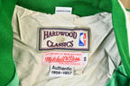 Vintage 1990s Hardwood Classics Bill Russell Boston Celtics NBA Basketball Embroidered Snap Button Satin Bomber Jacket