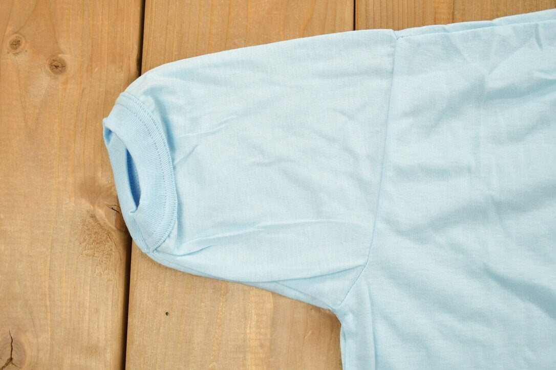 Vintage 1980s Blue Blank T Shirt