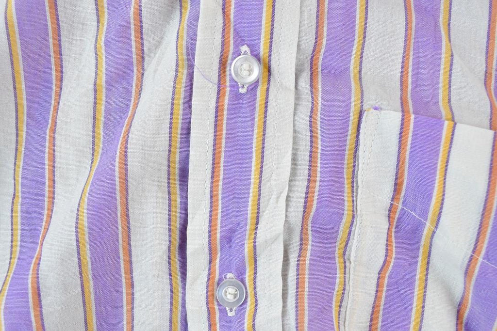 Vintage 1980s Campus Striped Button Up Shirt