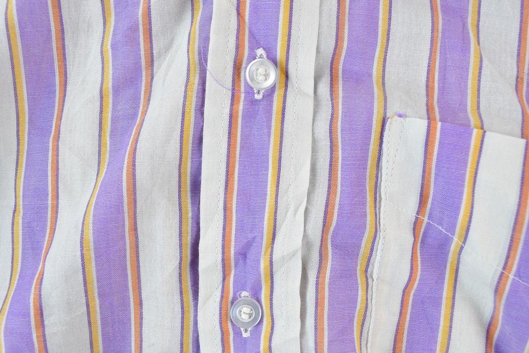 Vintage 1980s Campus Striped Button Up Shirt