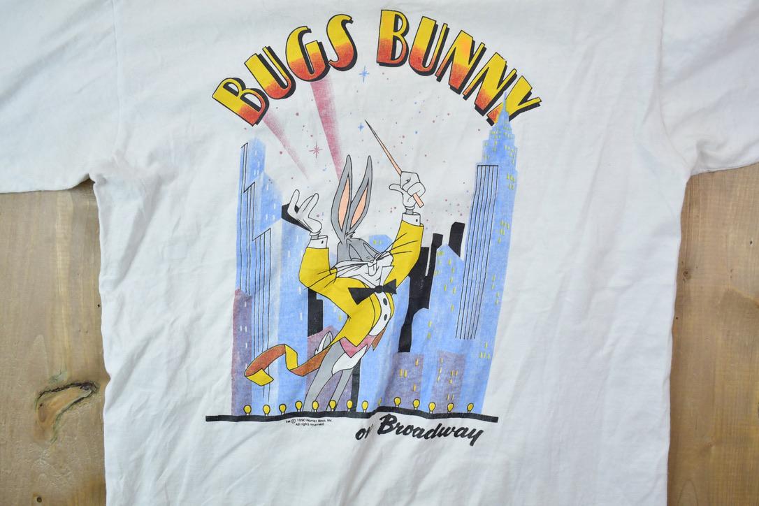 Vintage 1990 Bugs Bunny Disney Cartoon Promo T-Shirt