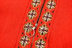 Vintage 1990s Norman 100% Virgin Wool Knit Red Full Zip Up Sweater