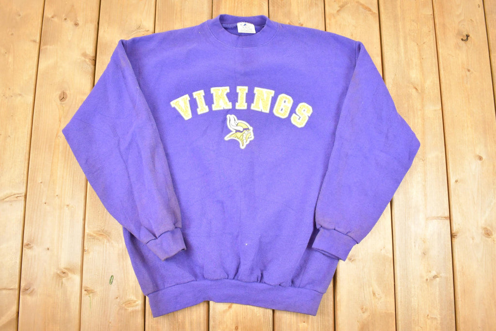 Vintage 1990s Minnesota Vikings Riddell NFL Crewneck Sweatshirt Mens L