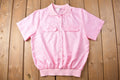 Vintage 1980s Alicia Polyester Button Up Polo Shirt