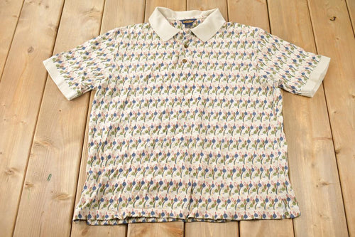 Vintage Y2K Woolrich All Over Print Polo Shirt / Y2K Button Up / Outdoorsman / Vintage Woolrich