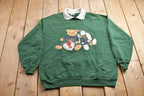 Vintage 1980s Cute Teddy Bear and Bunny Crewneck Sweater