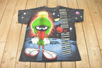 Vintage 1990s Marvin The Martian Looney Tunes All Over Print Cartoon T-Shirt