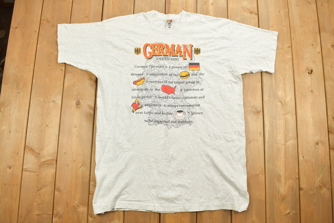 Vintage 1990s German Tourist Graphic T Shirt