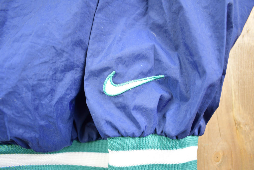 Vintage 1990s Nike Embroidered Snap Button Windbreaker Jacket