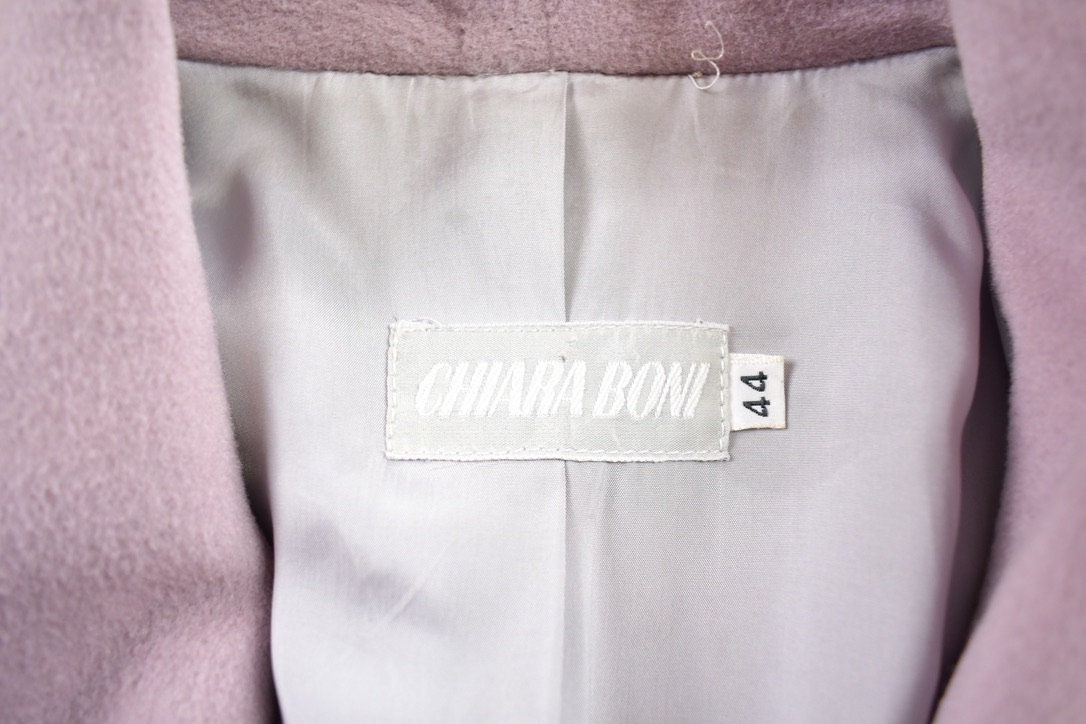 Vintage 1980s Chiara Boni Lavender Wool Button Up Jacket Size 44