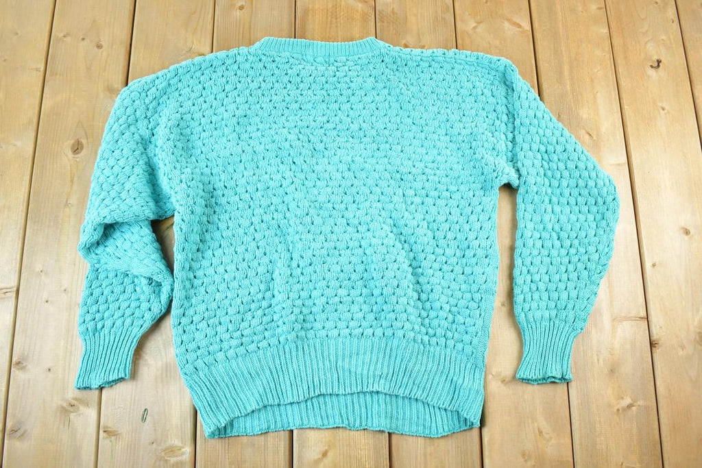 Vintage 1990s Cape Isle Knitters Knit Abstract Pattern Crewneck Sweater Mens S